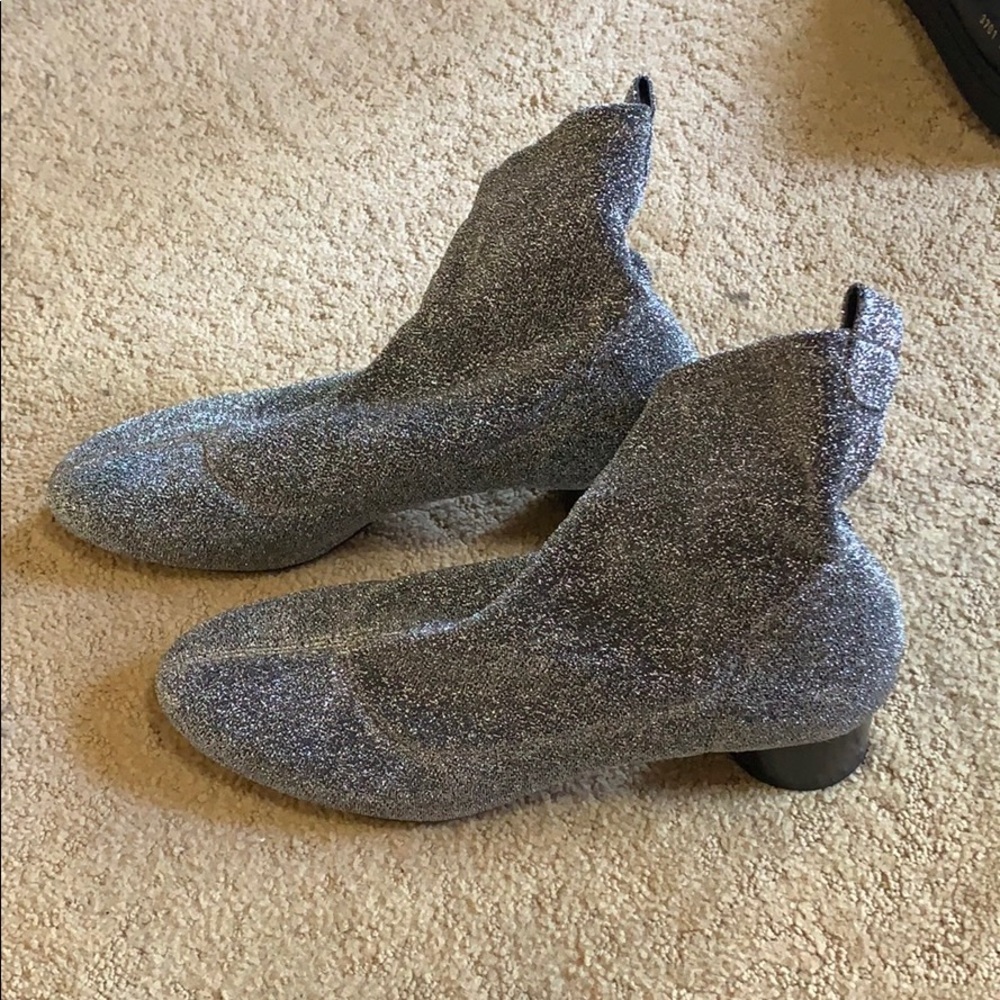 Zara glittery sock booties
